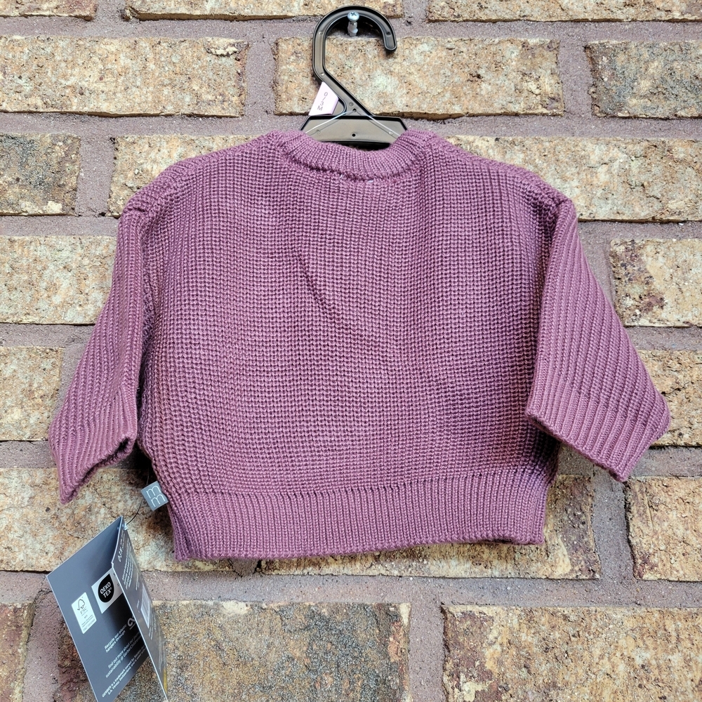Modern Moments By Gerber Knit Sweater in Mauve Size 0-3 Months New With Tags - Picture 6 of 7